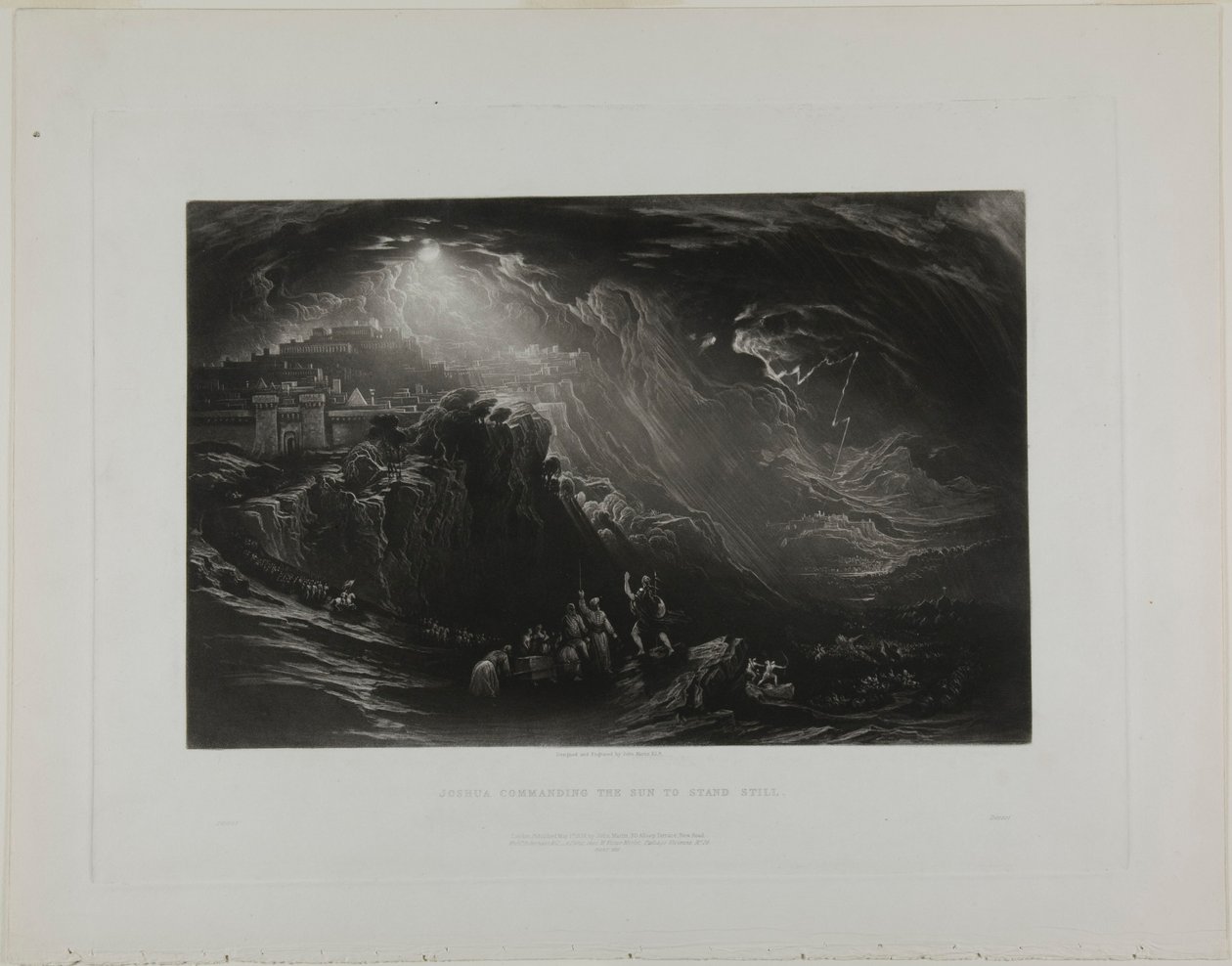 Giosuè comanda al sole di fermarsi, dalle Illustrazioni della Bibbia da John Martin