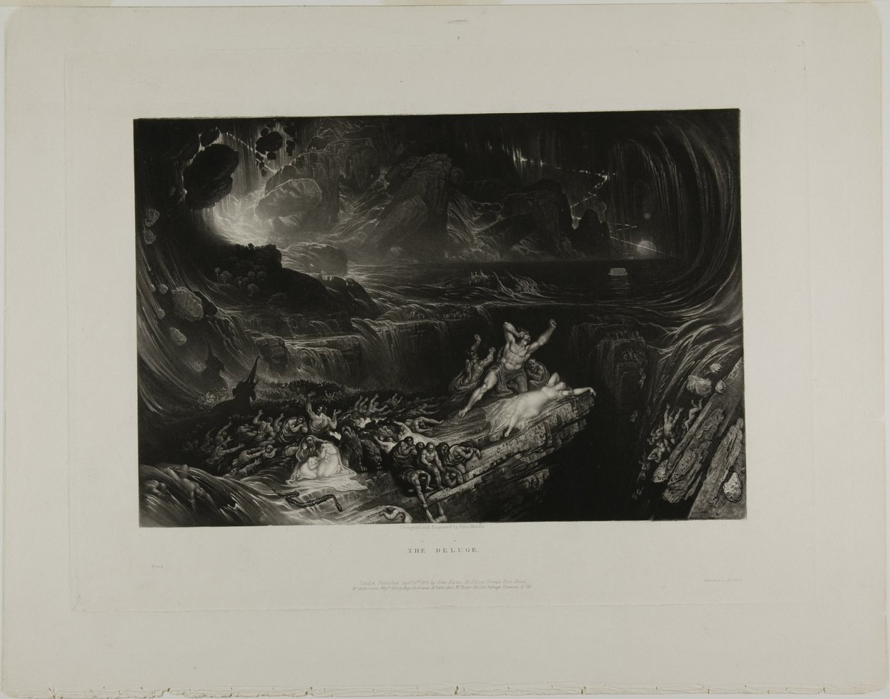 Il diluvio, da Illustrazioni della Bibbia da John Martin