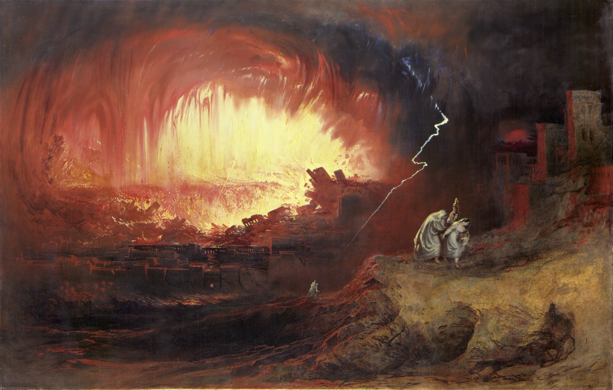 La distruzione di Sodoma e Gomorra da John Martin