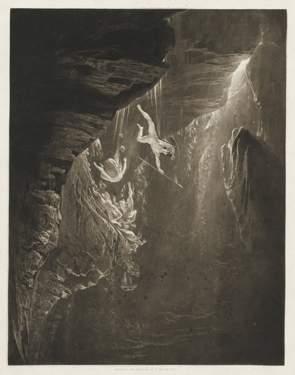 La caduta degli angeli ribelli, Paradiso perduto, libro 1, verso 44 da John Martin