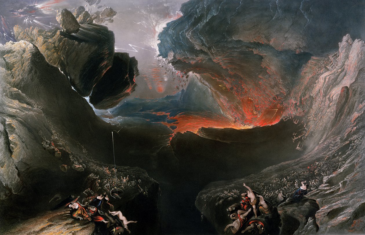 Il grande giorno della sua ira, inciso da Charles Mottram, pubblicato da Thomas McLean, Londra nel 1857 da John Martin
