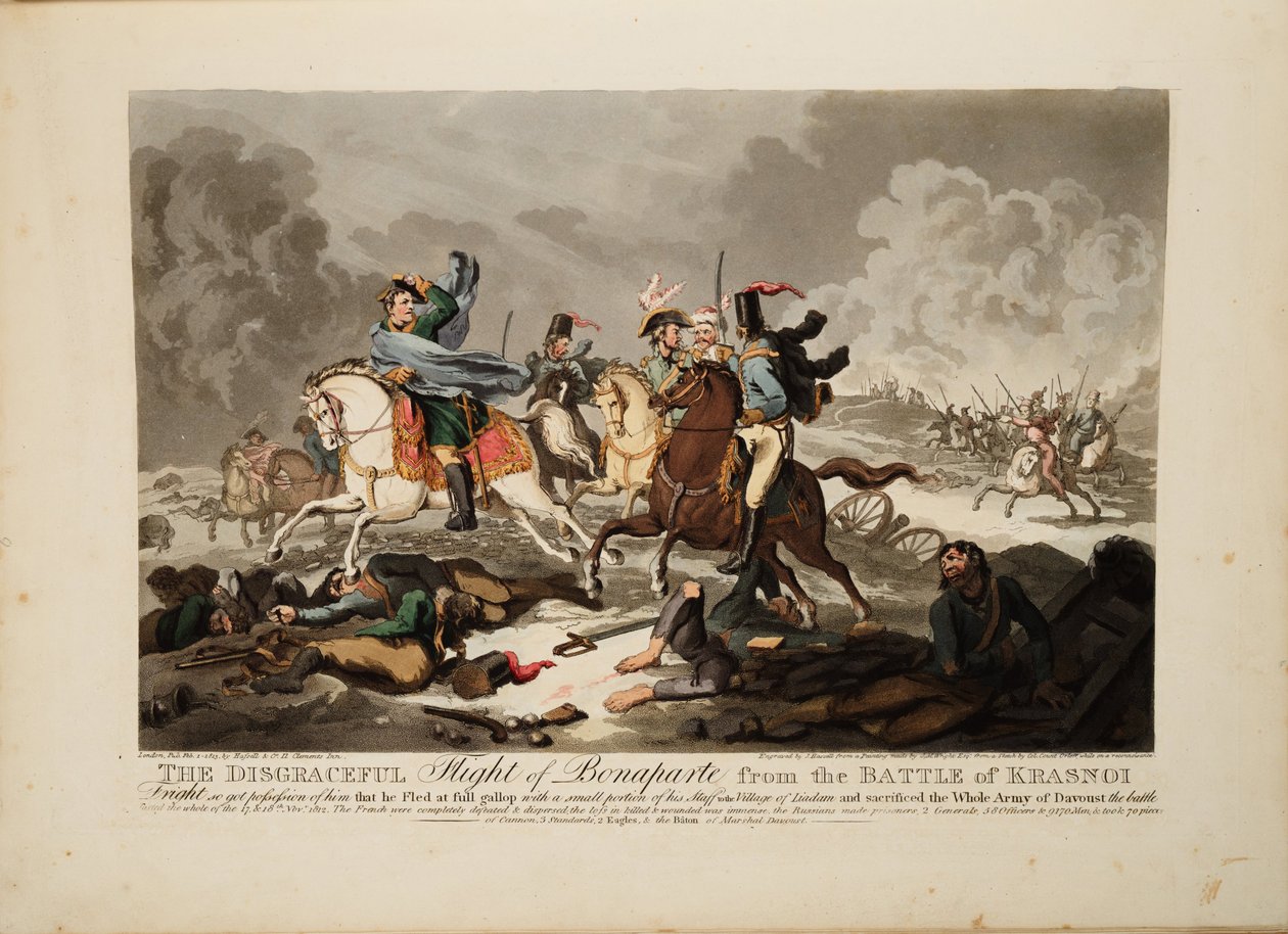 La fuga di Bonaparte dalla battaglia di Krasnoi, 1814 da John Massey Wright