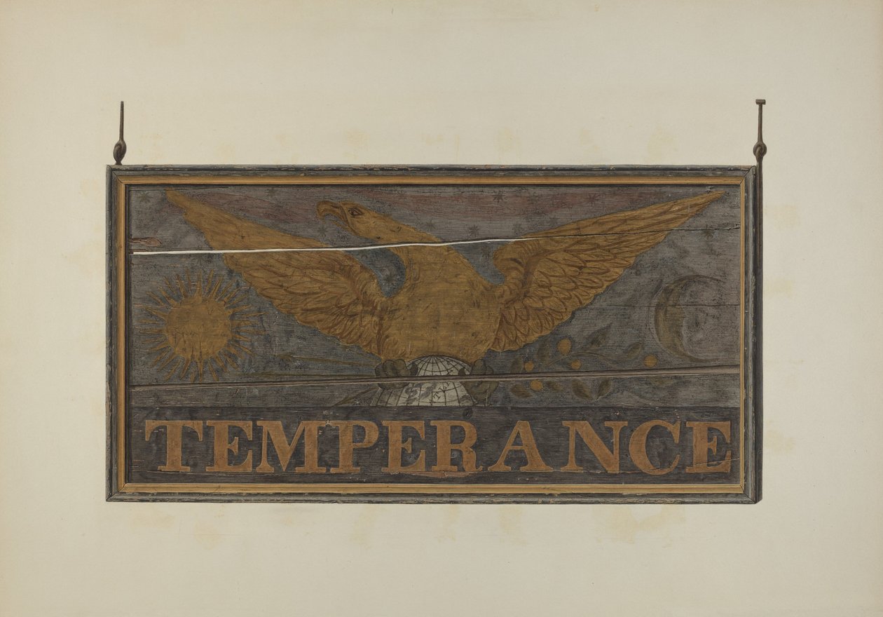 Insegna della taverna: Temperanza, c. 1940 da John Matulis