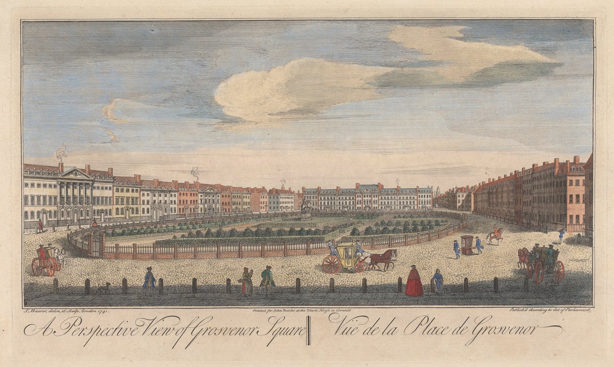 Vista prospettica di Grosvenor Square da John Maurer