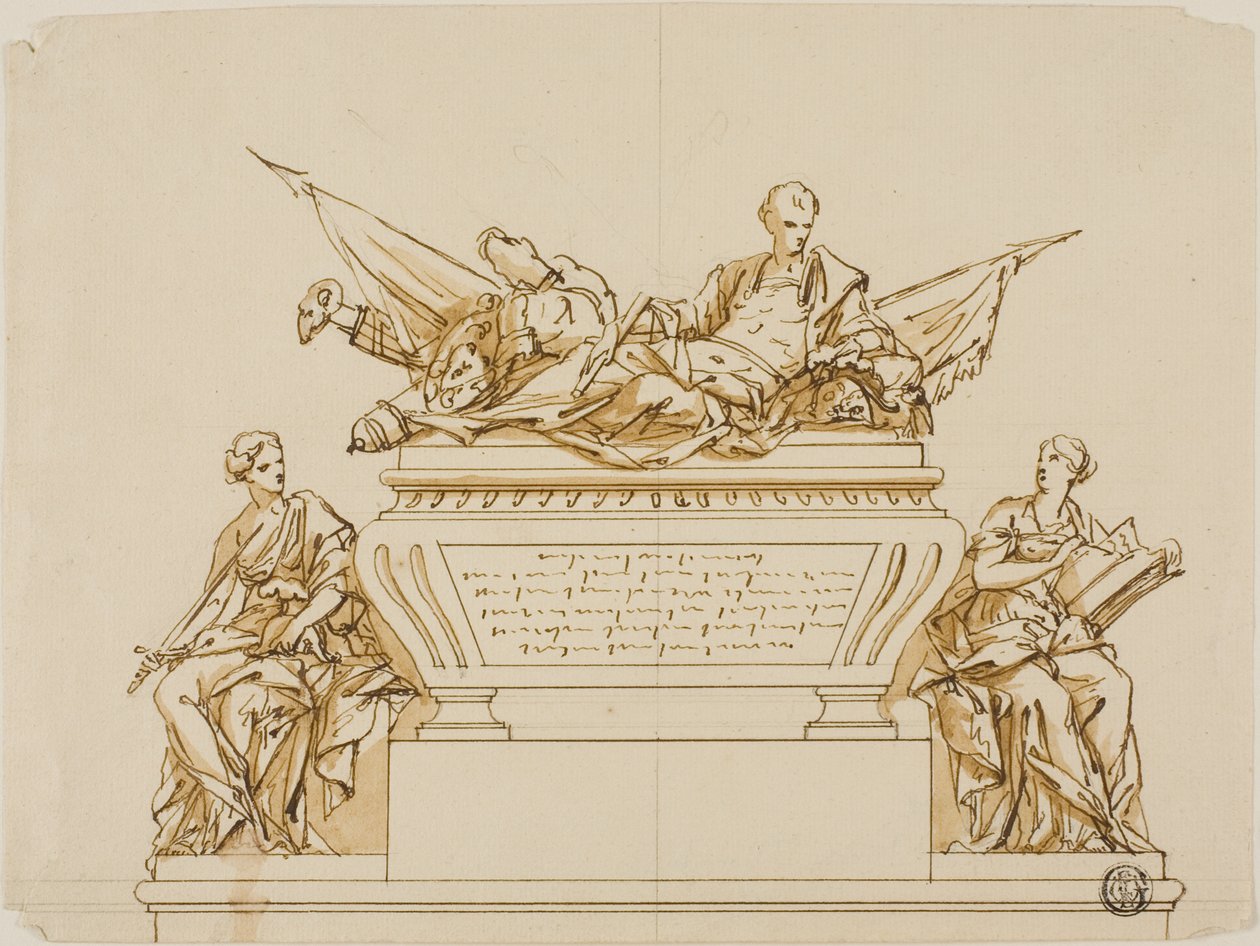 Progetto non eseguito per il monumento al primo duca di Marlborough da John Michael Rysbrack