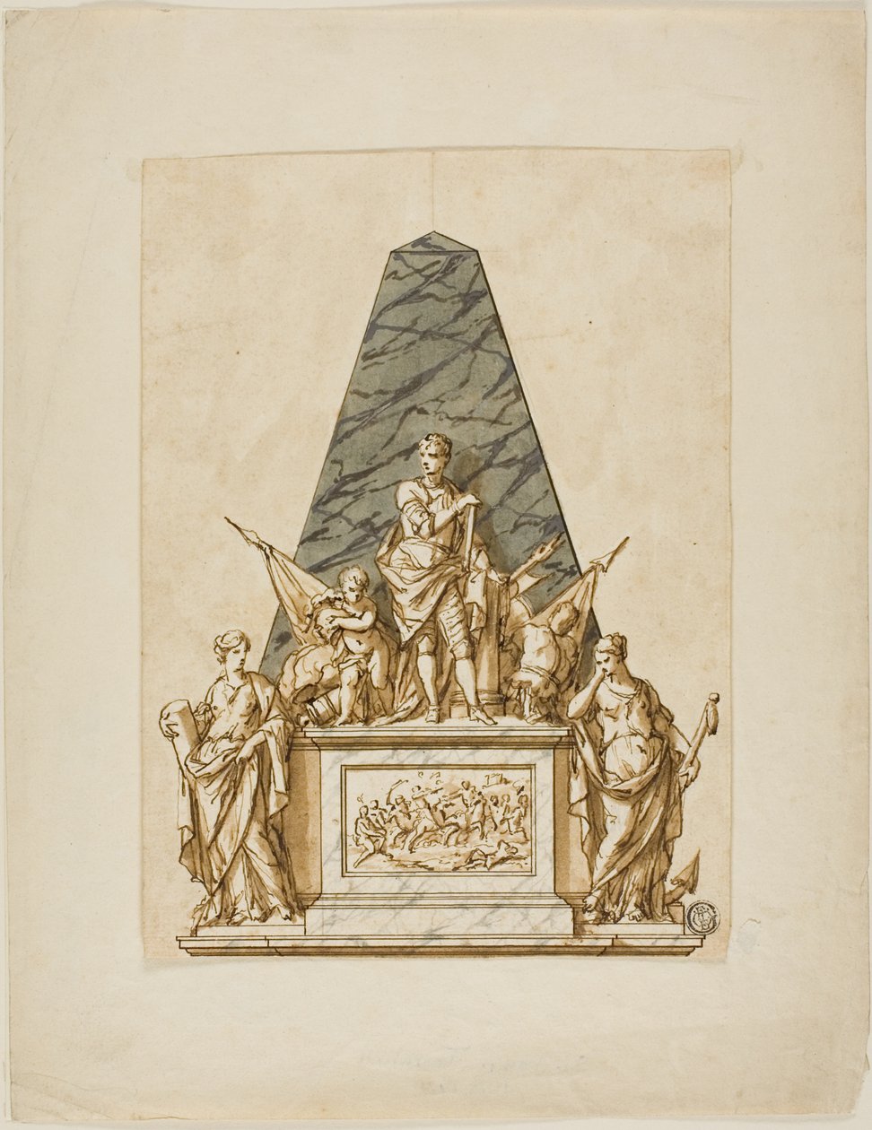 Progetto non eseguito per il monumento al primo duca di Marlborough da John Michael Rysbrack