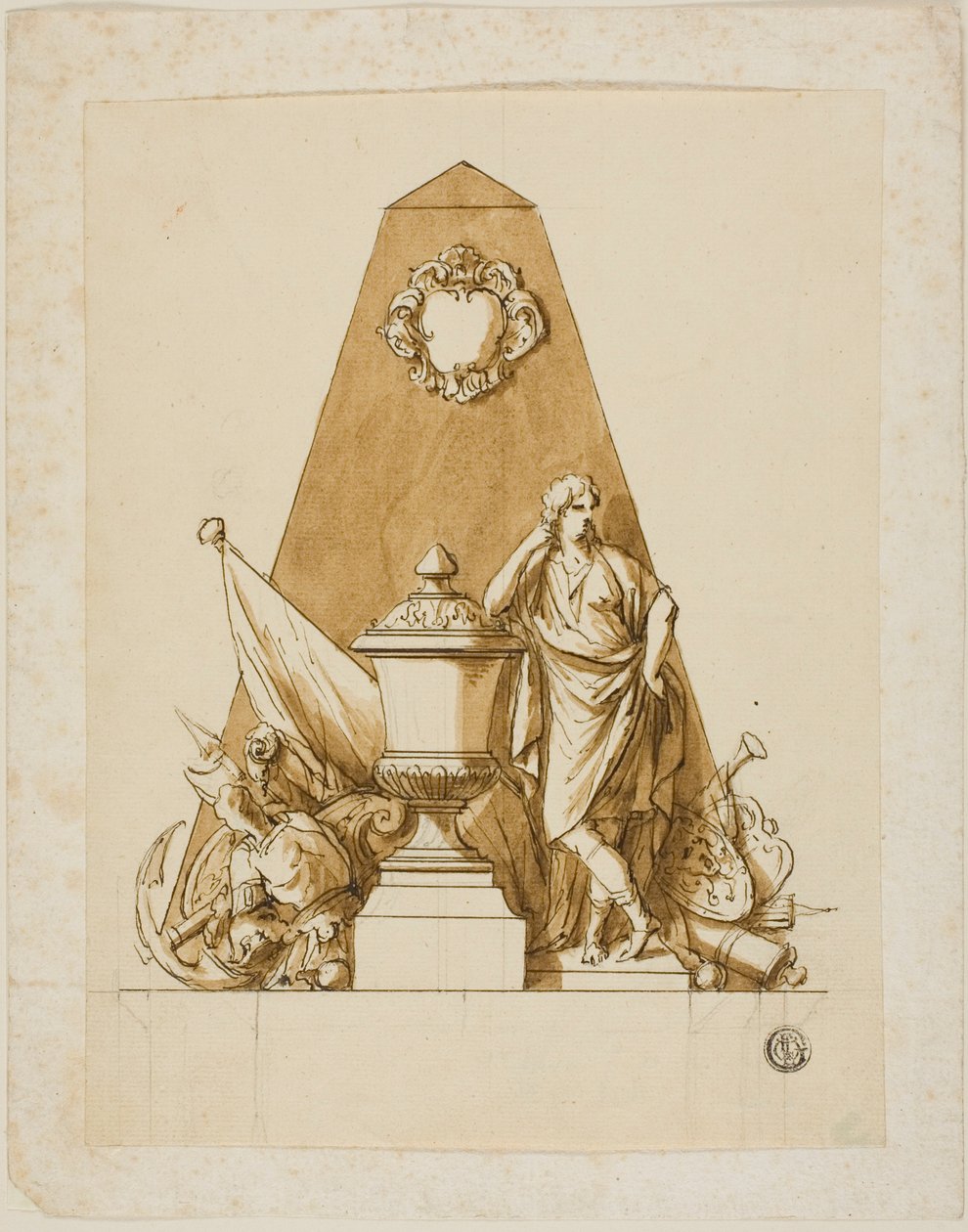 Progetto non eseguito per il monumento al primo duca di Marlborough da John Michael Rysbrack