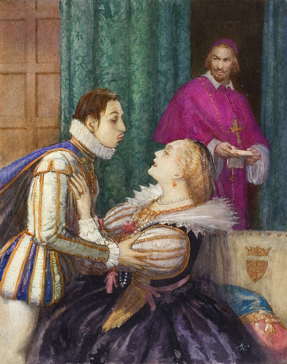 Richelieu, il Grande Cardinale (gouache su carta) da John Millar Watt