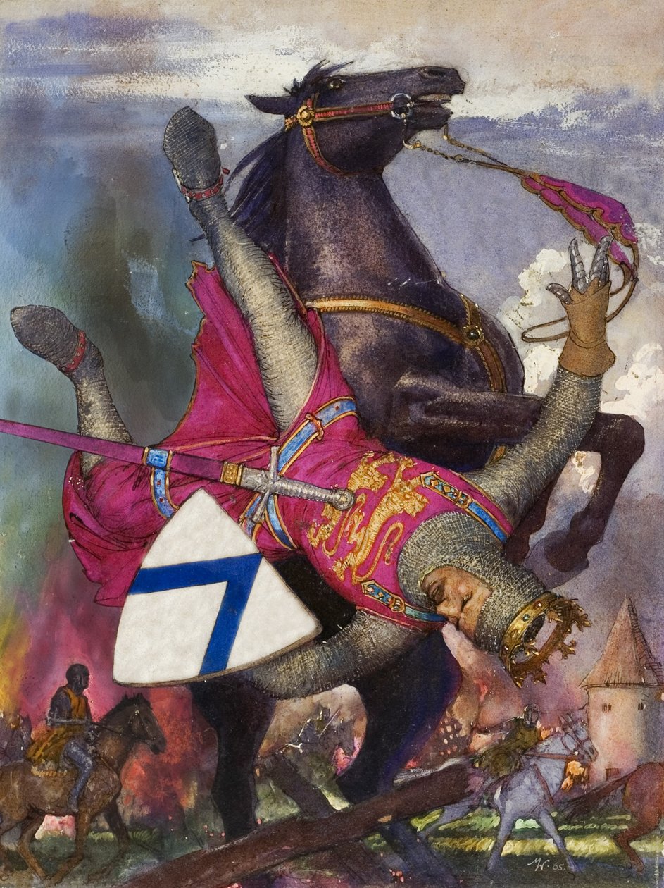 La caduta di Guglielmo il Conquistatore (gouache su carta) da John Millar Watt