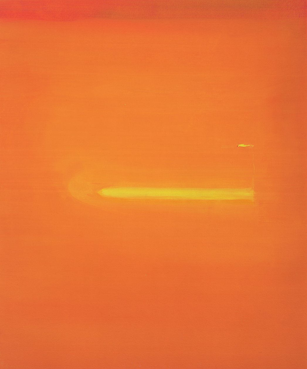 Interno arancione con figura, 2000 da John Miller