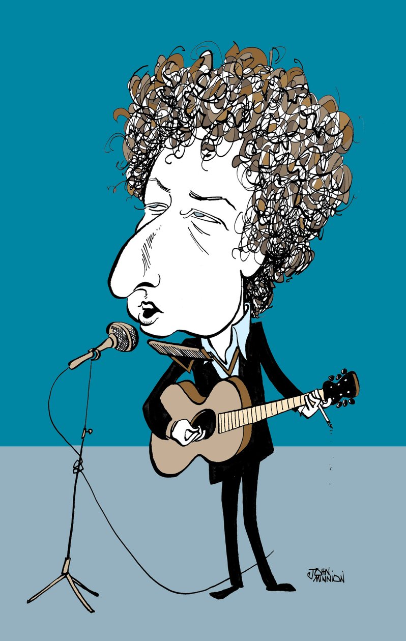 Bob Dylan (disegno) da John Minnion
