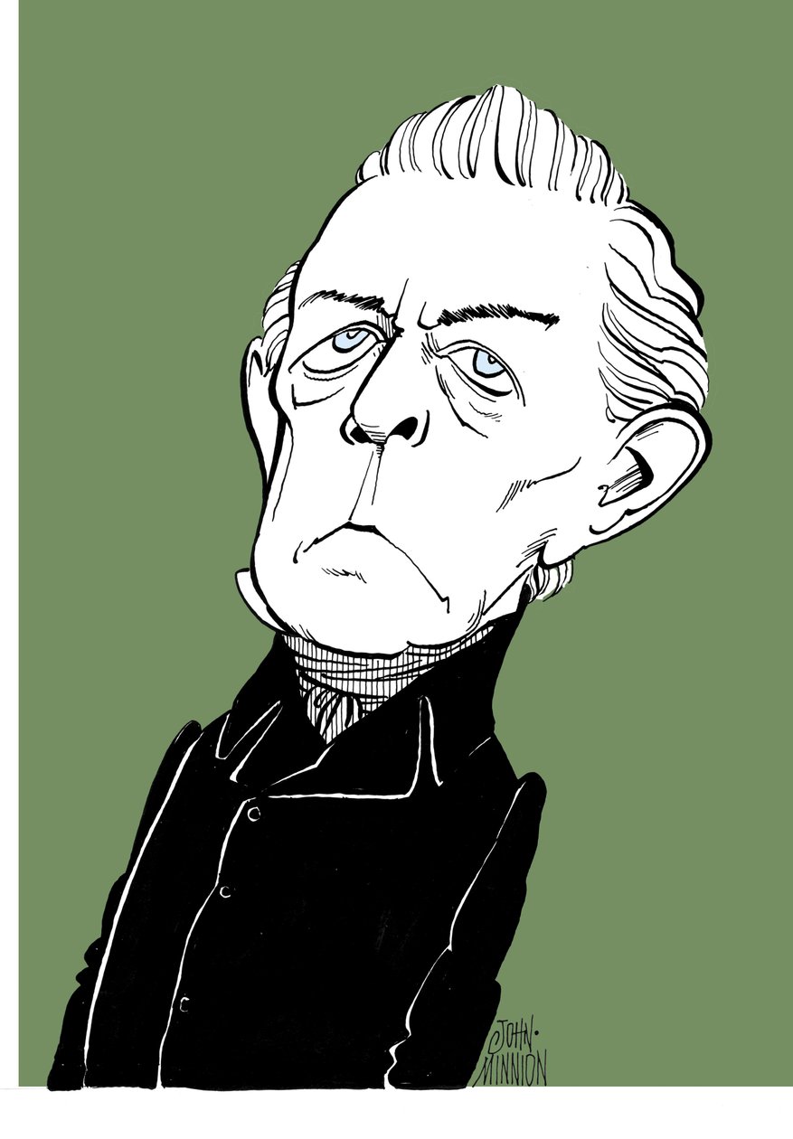 Franz Berwald - caricatura del compositore svedese da John Minnion