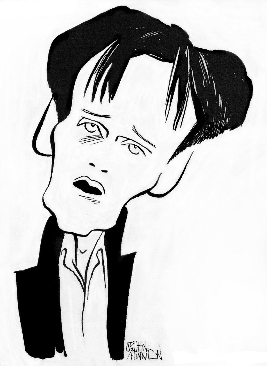 Ian Bostridge - caricatura del cantante lirico inglese, b da John Minnion