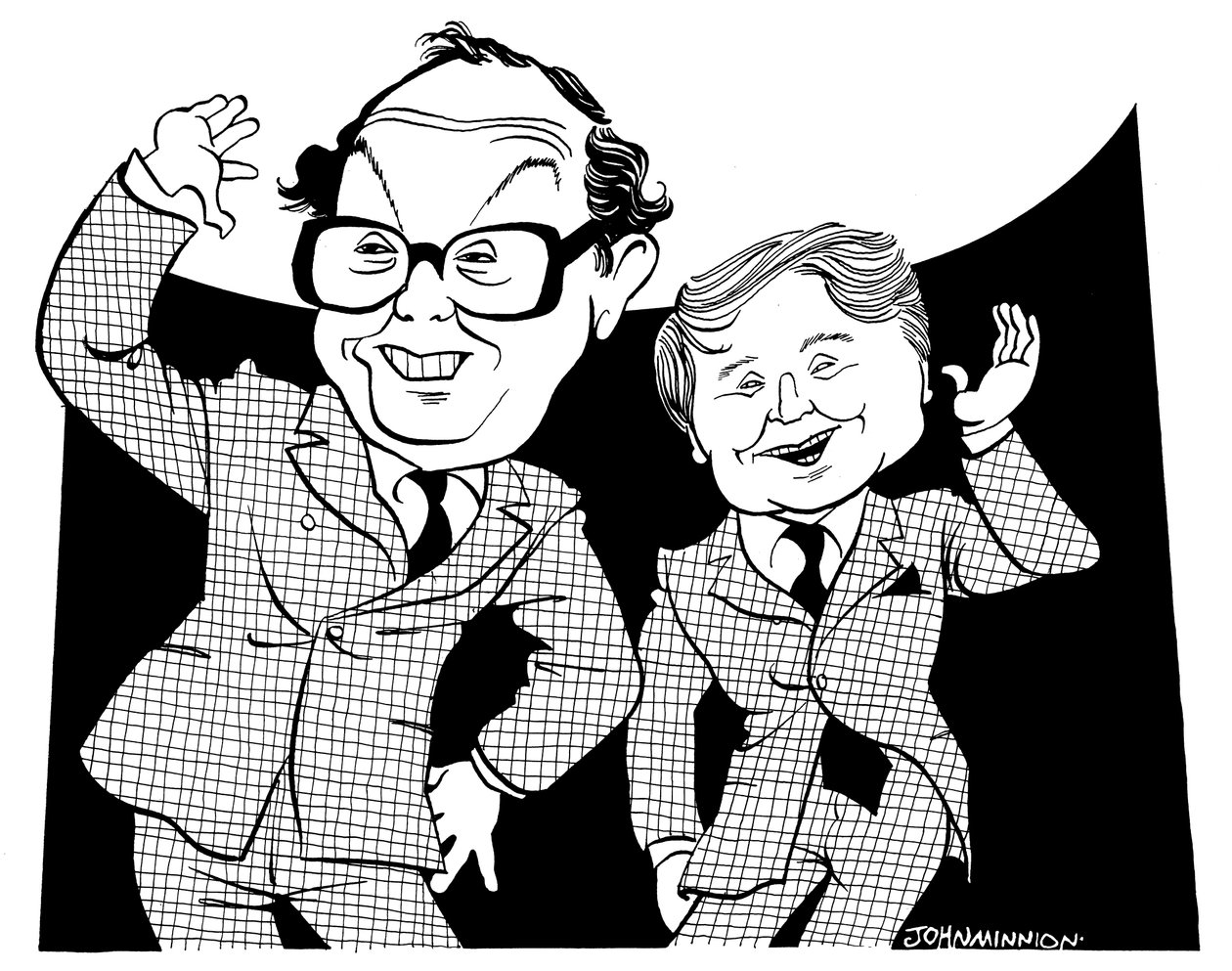 Morcambe e Wise - caricatura di John Minnion da John Minnion