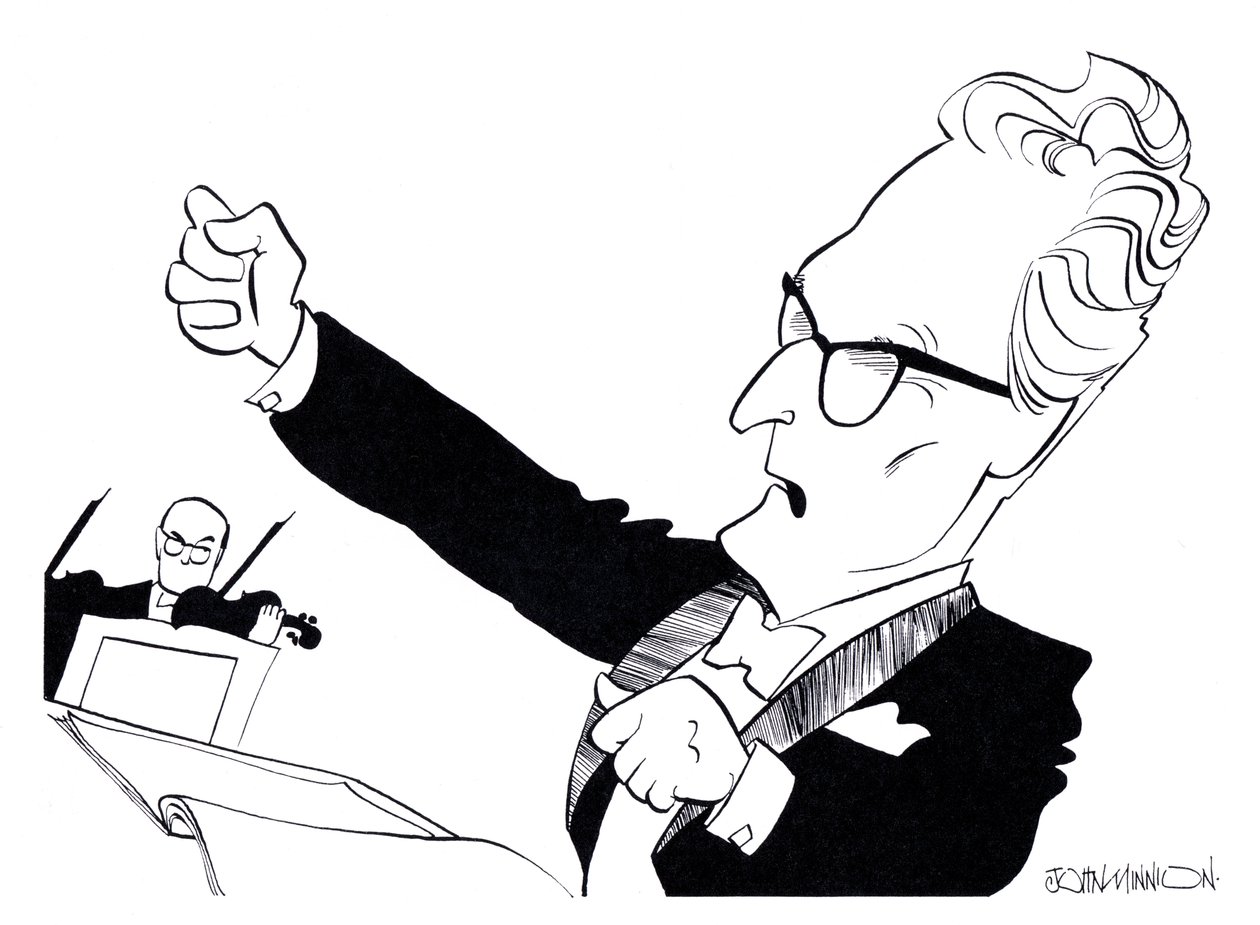Otto Klemperer - caricature da John Minnion