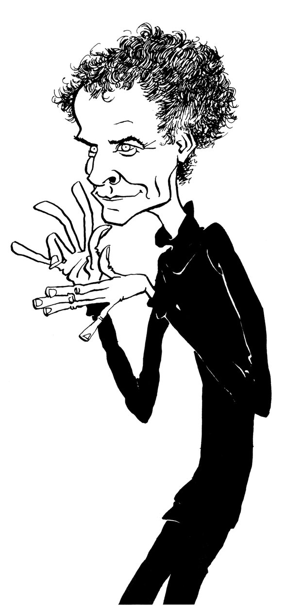 Peter Maxwell Davies - caricatura - compositore britannico - b da John Minnion
