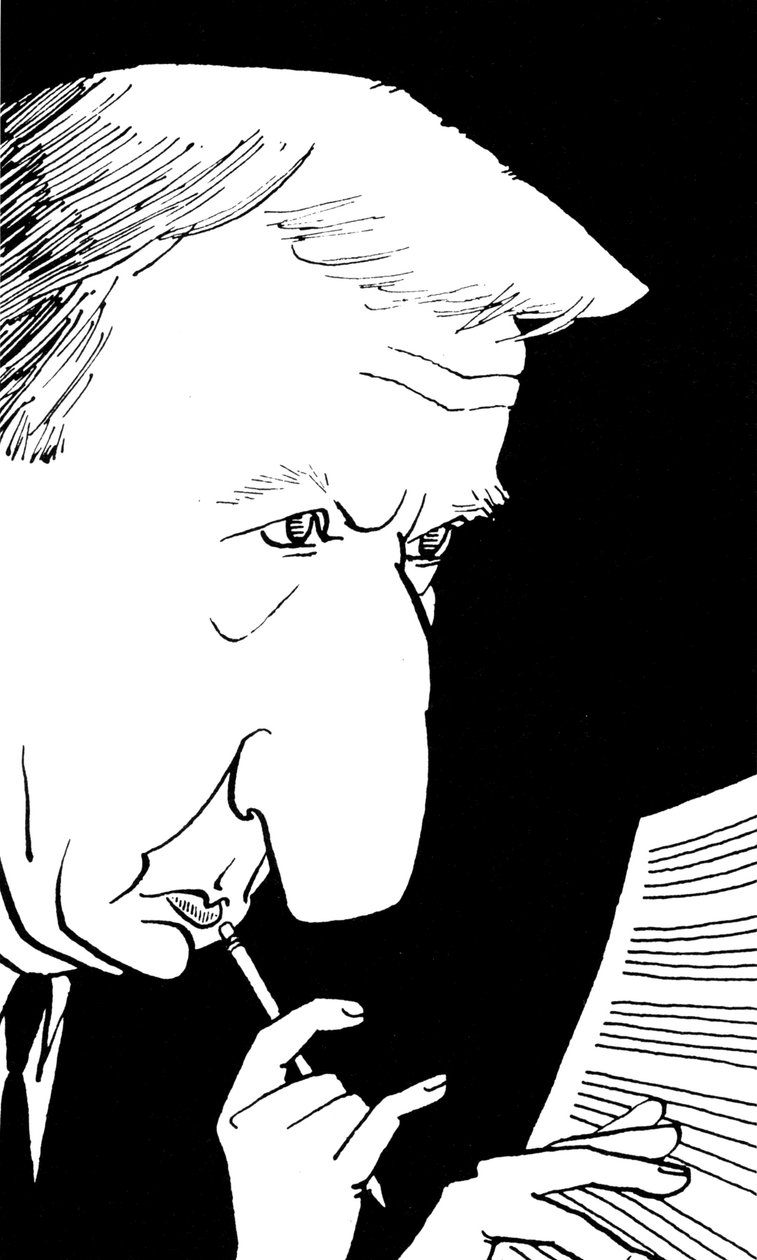 Richard Rodney Bennett, caricatura di John Minnion da John Minnion