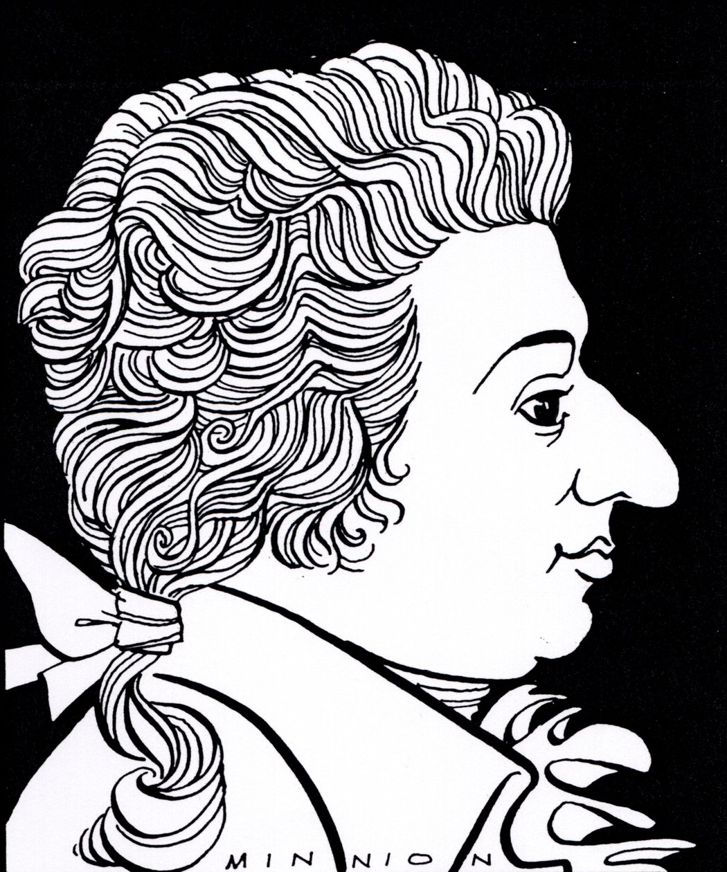 Wolfgang Amadeus Mozart - caricatura da John Minnion
