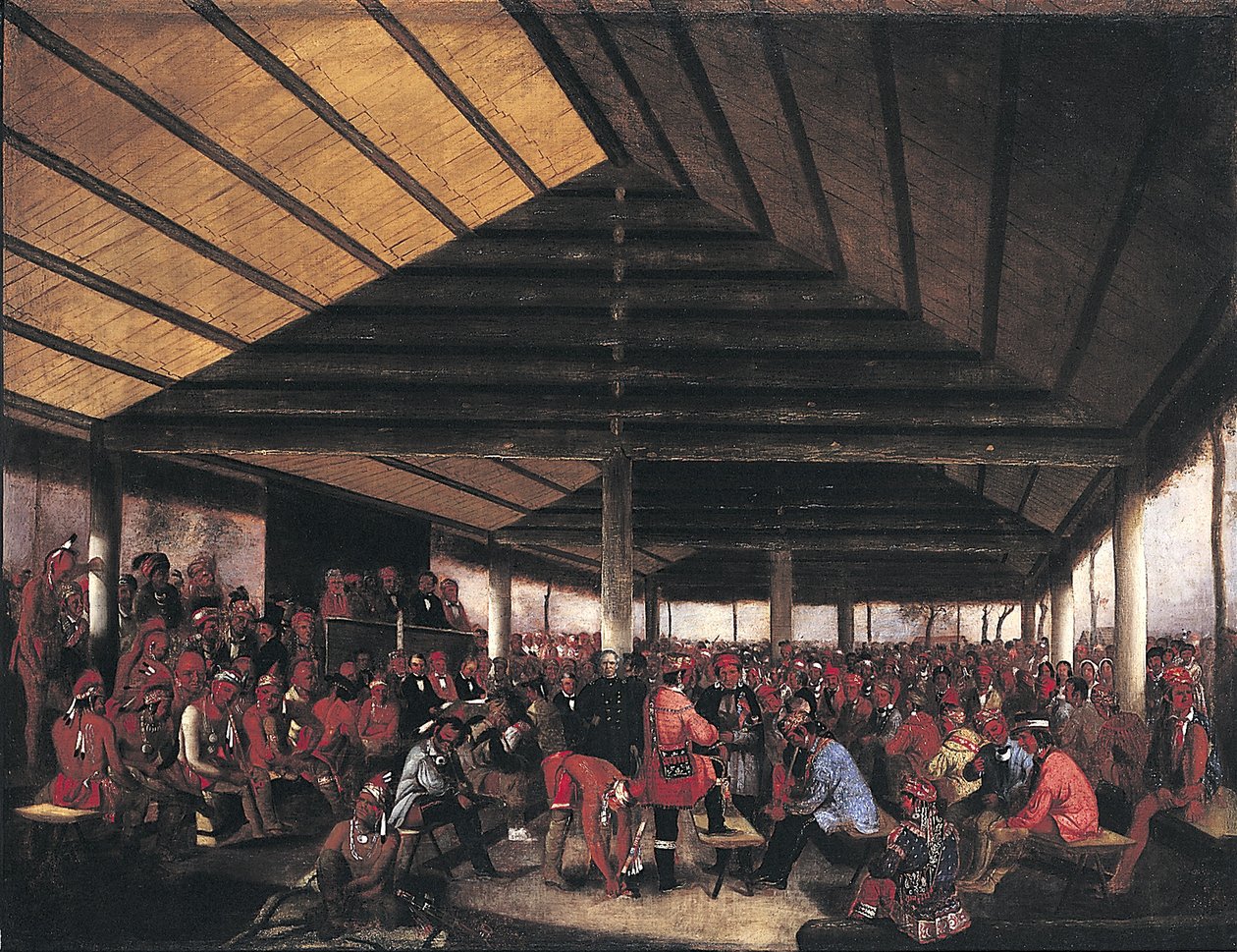 Consiglio Internazionale degli Indiani (tenutosi a Tallequah, nel Territorio Indiano, nel 1843) da John Mix Stanley