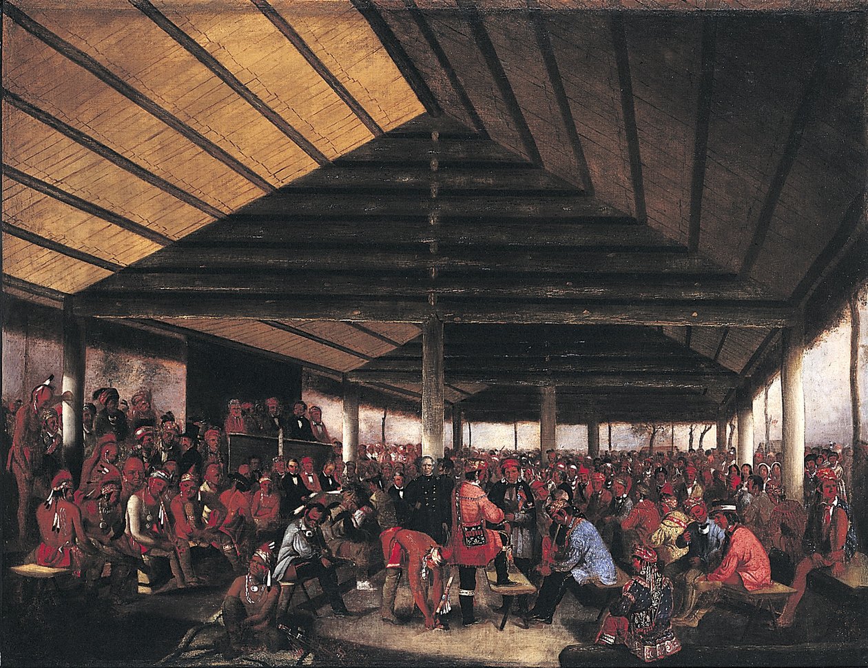 Consiglio internazionale degli indiani (tenuto a Tallequah, Territorio indiano, nel 1843) da John Mix Stanley