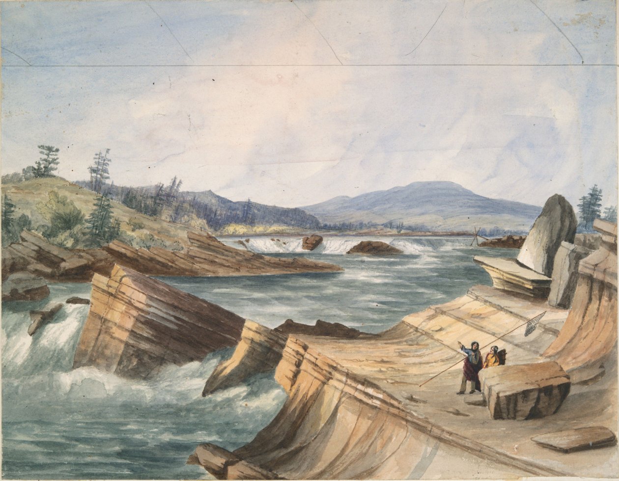 Kettle Falls, fiume Columbia da John Mix Stanley