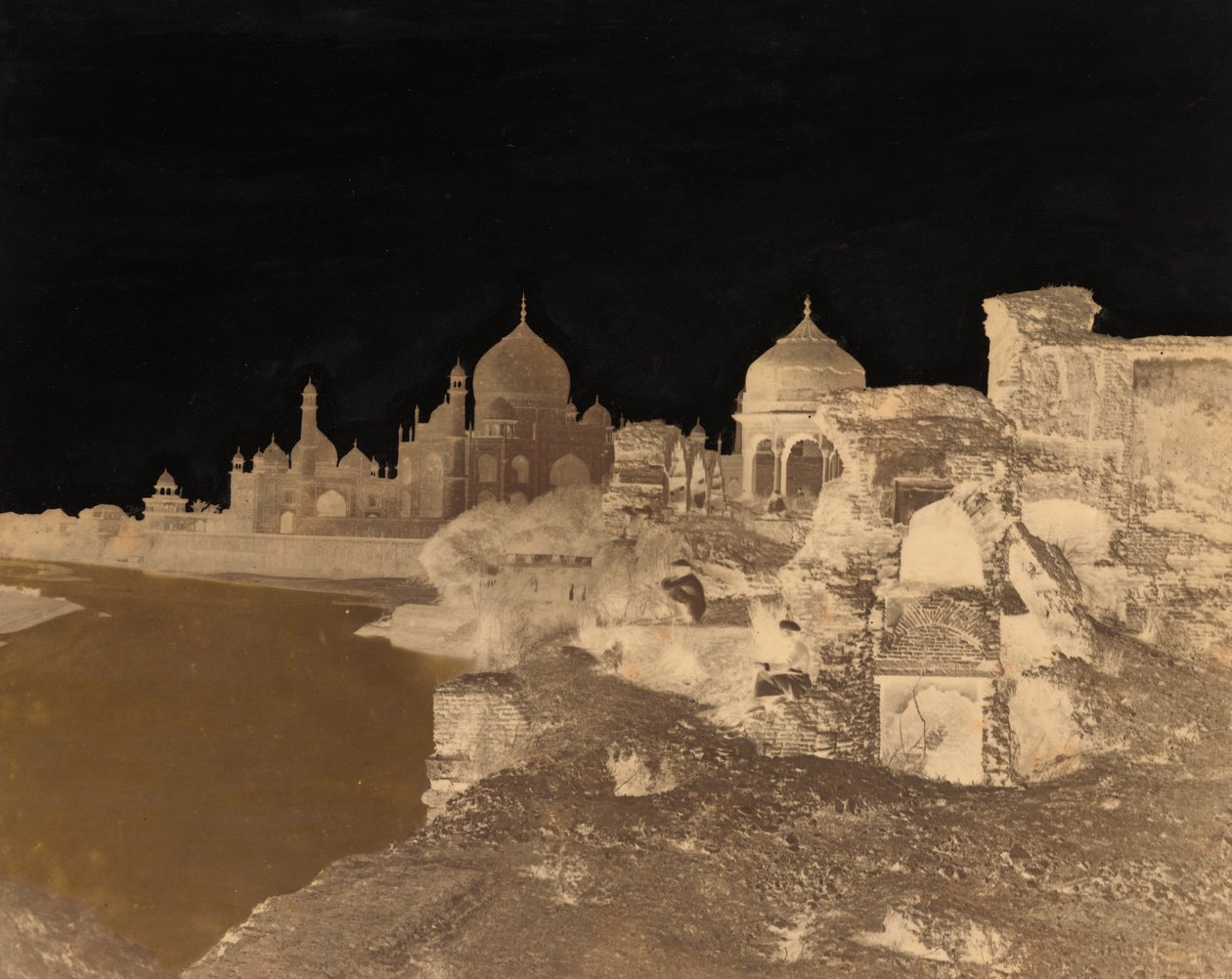 Taj Mahal da est, c. 1858-1862 (foto) da John Murray
