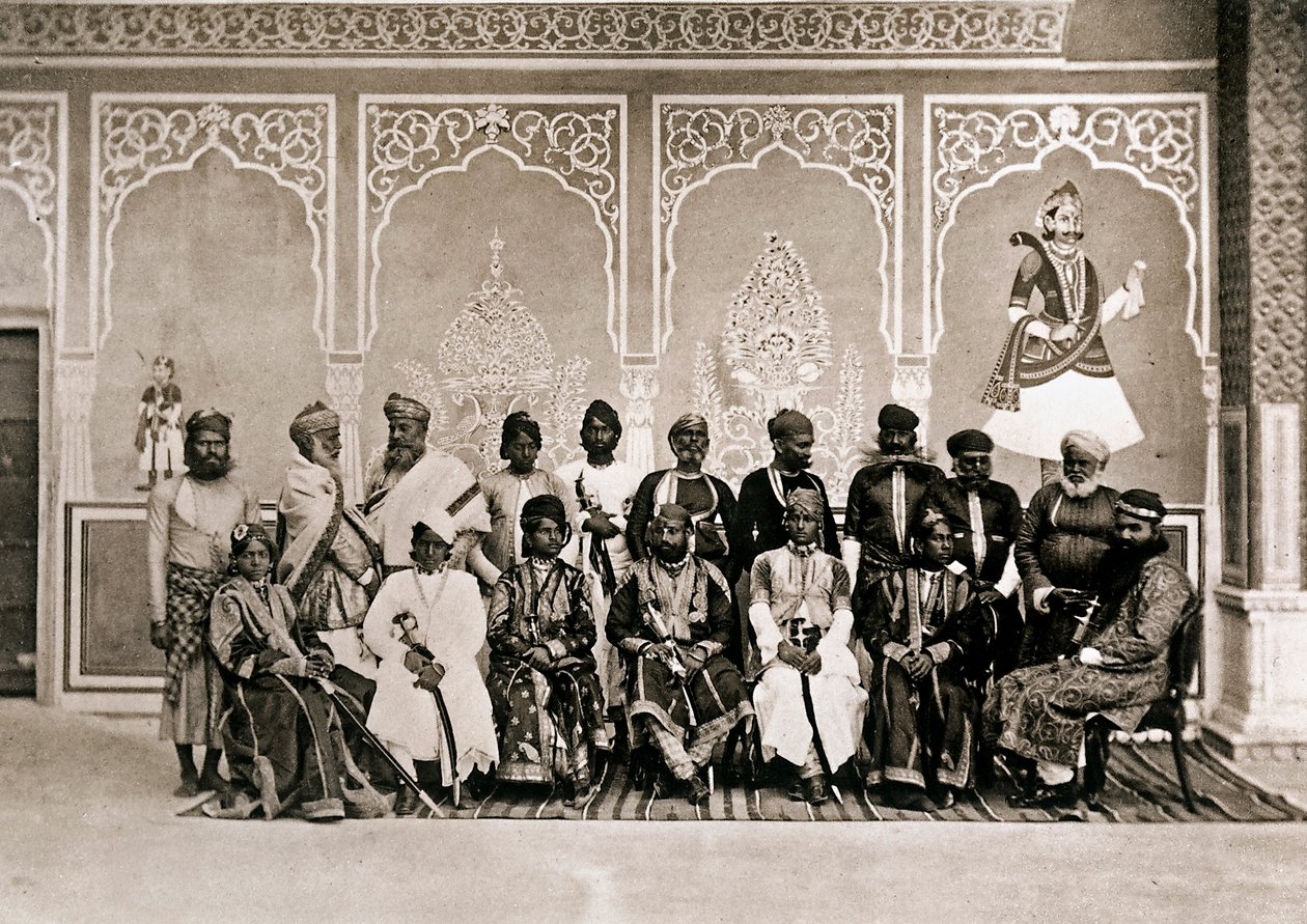 Gli uomini della corte di Ram Singh III, Maharaja di Jaipur da John Murray