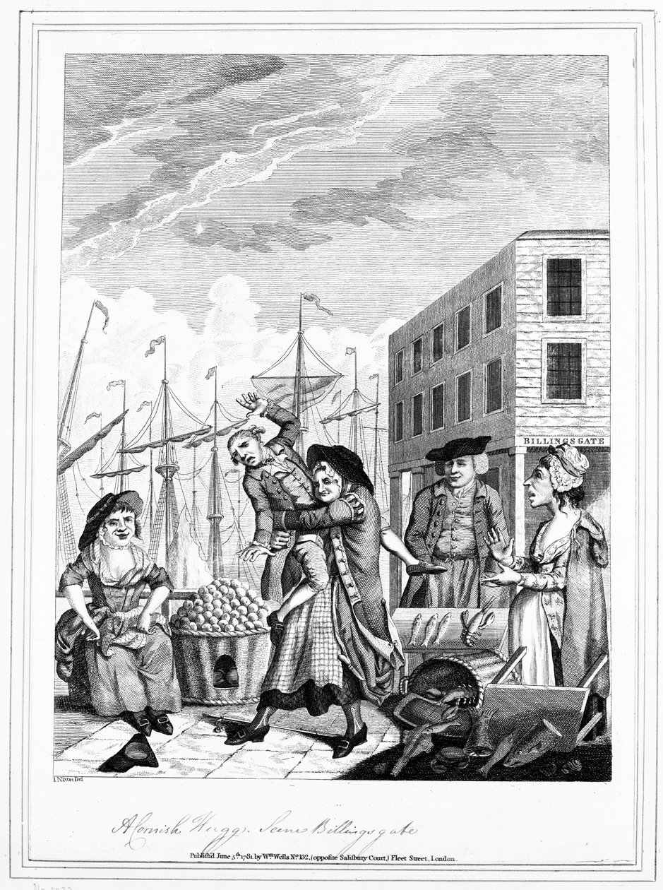 Un abbraccio alla Cornovaglia a Billingsgate, 1781 da John Nixon