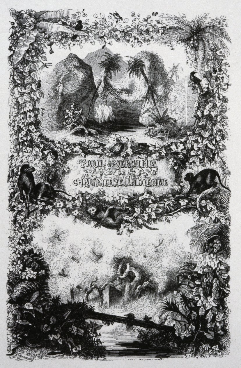 Paolo e Virginia, c.1860-1870 (incisione) da John Orrin Smith