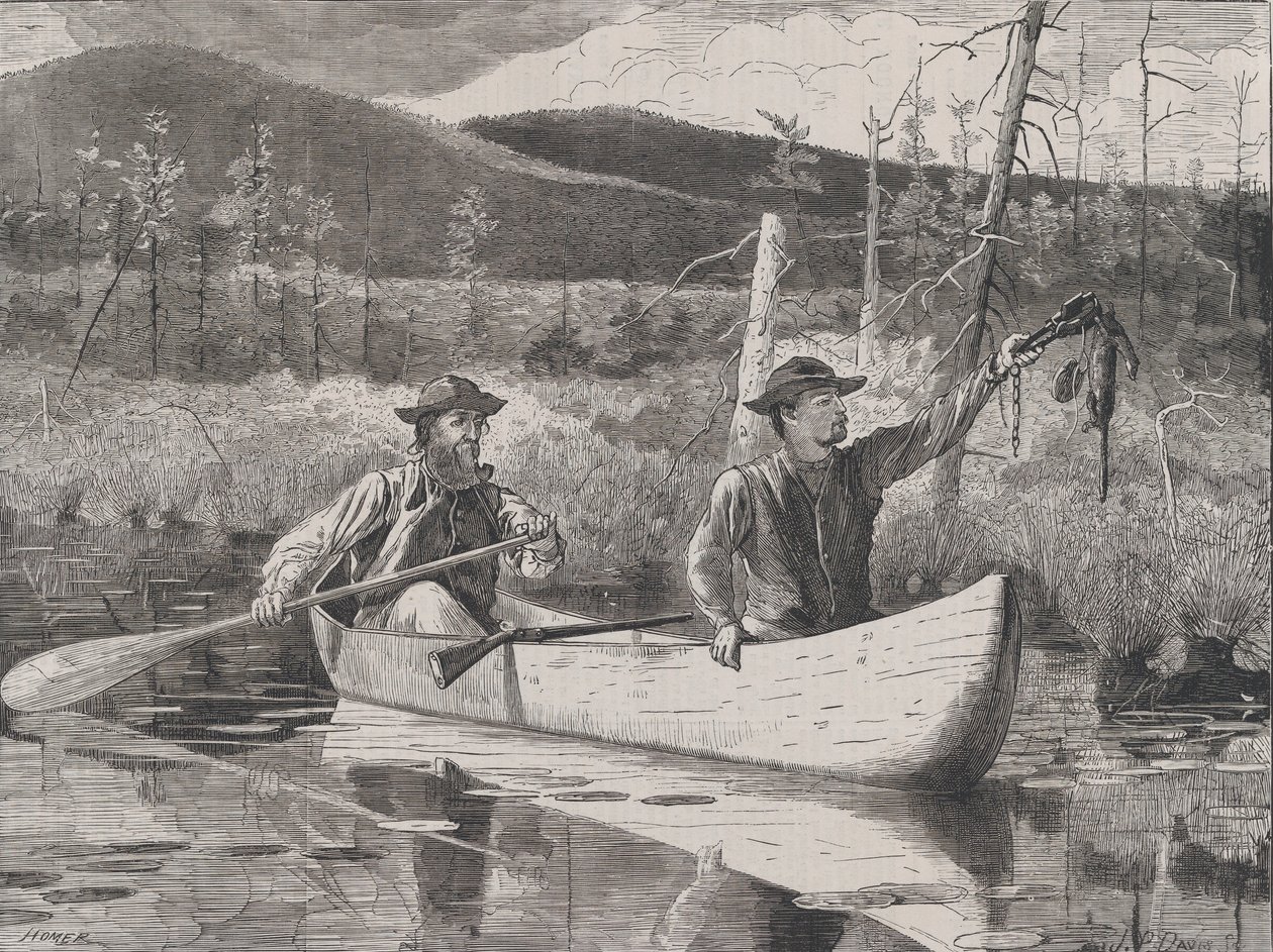 Cattura negli Adirondacks, Every Saturday, Vol. I, New Series, 24 ottobre 1870 da John Parker Davis