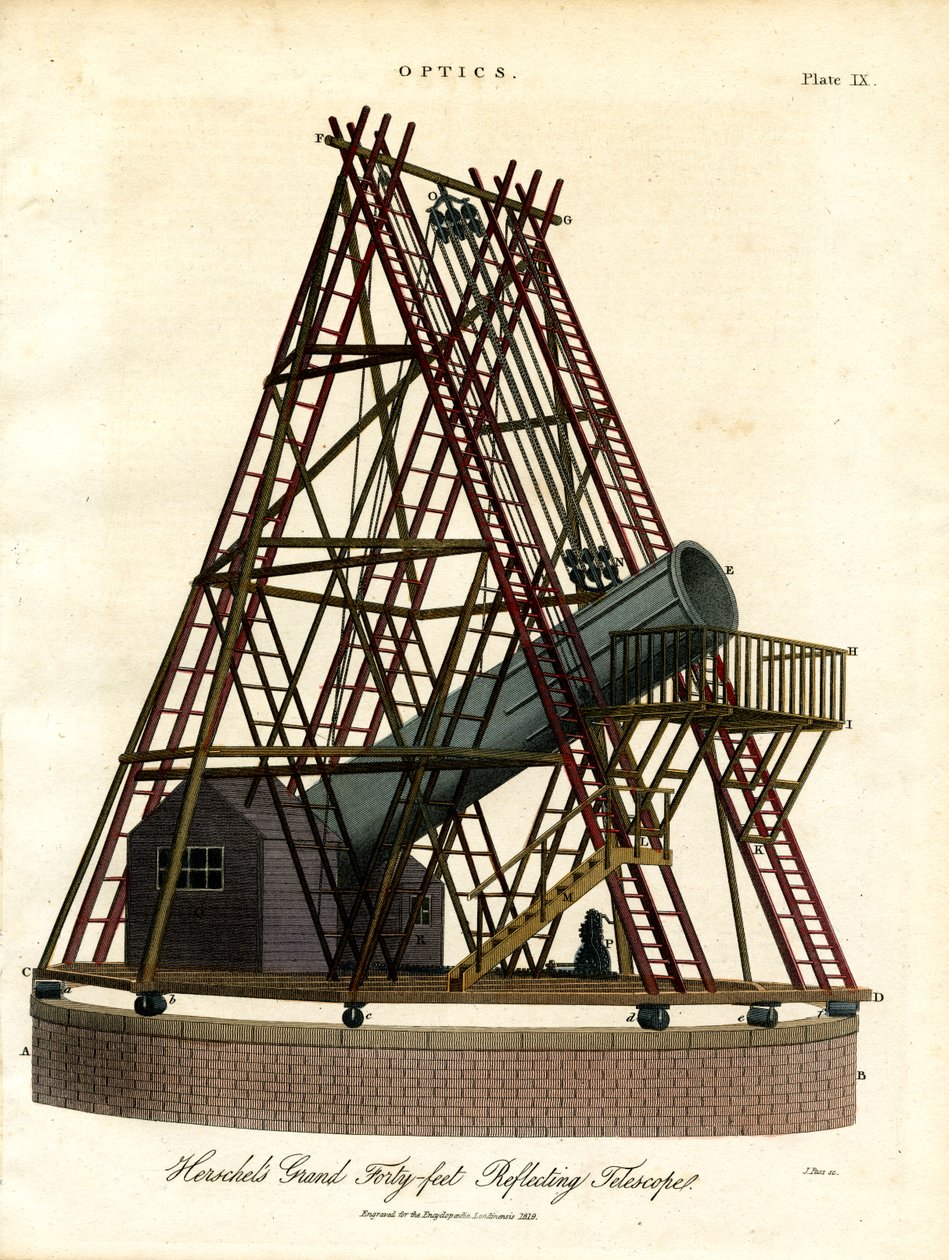 Il grande telescopio riflettente da quaranta piedi di Herschel da John Pass