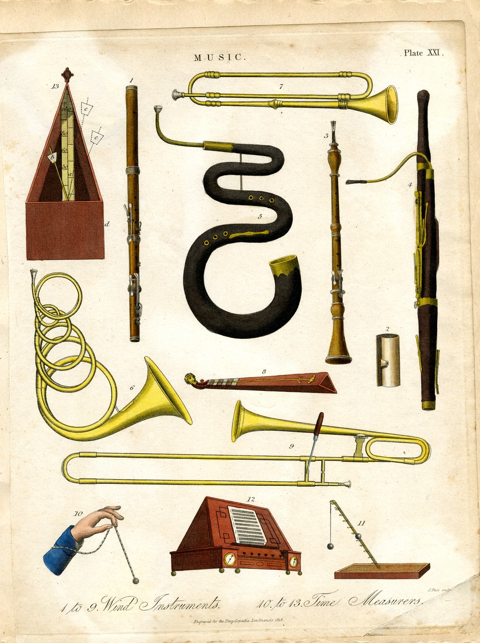 Strumenti a fiato e misuratori di tempo per la musica da John Pass