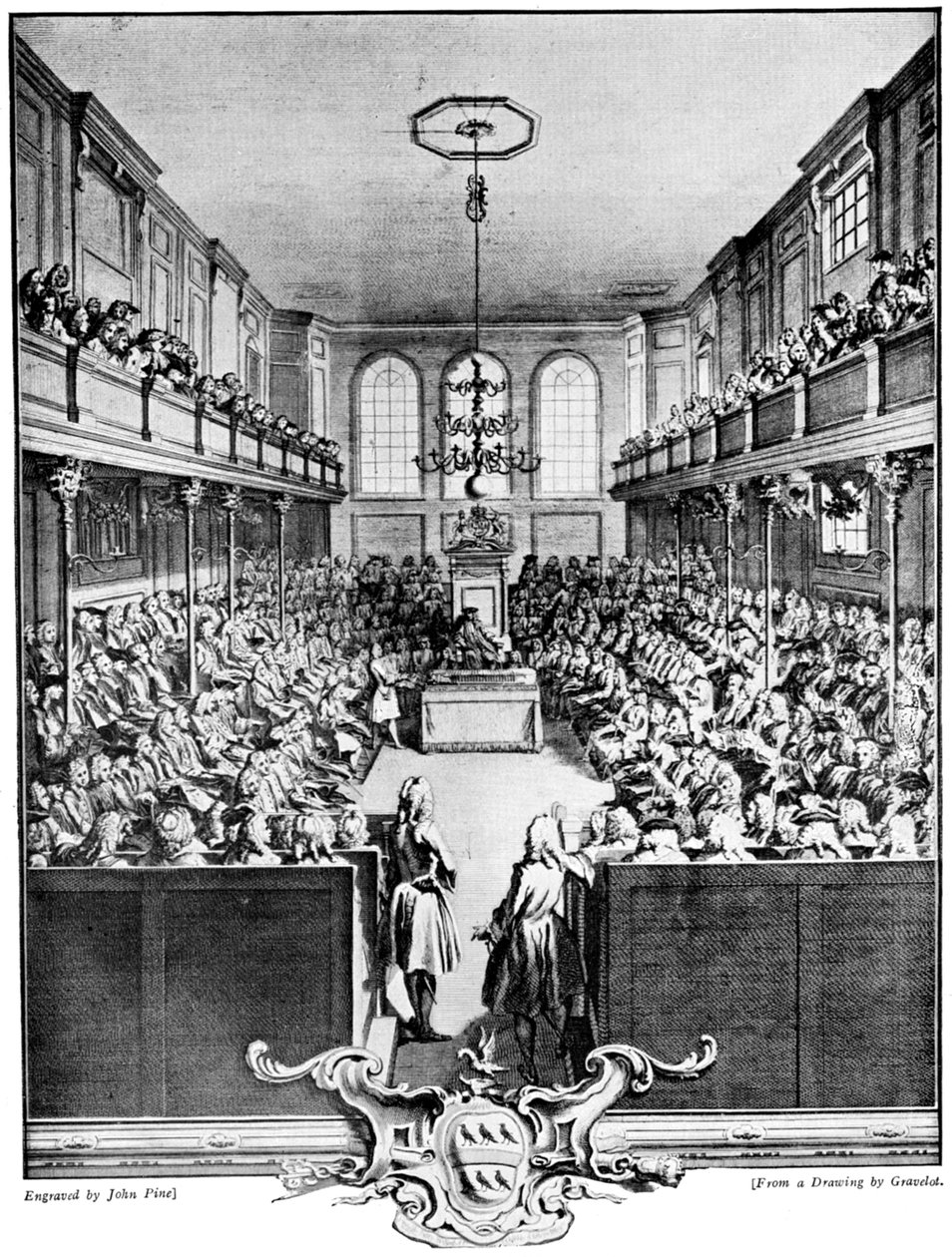 La Camera dei Comuni, 1742, c1920 da John Pine