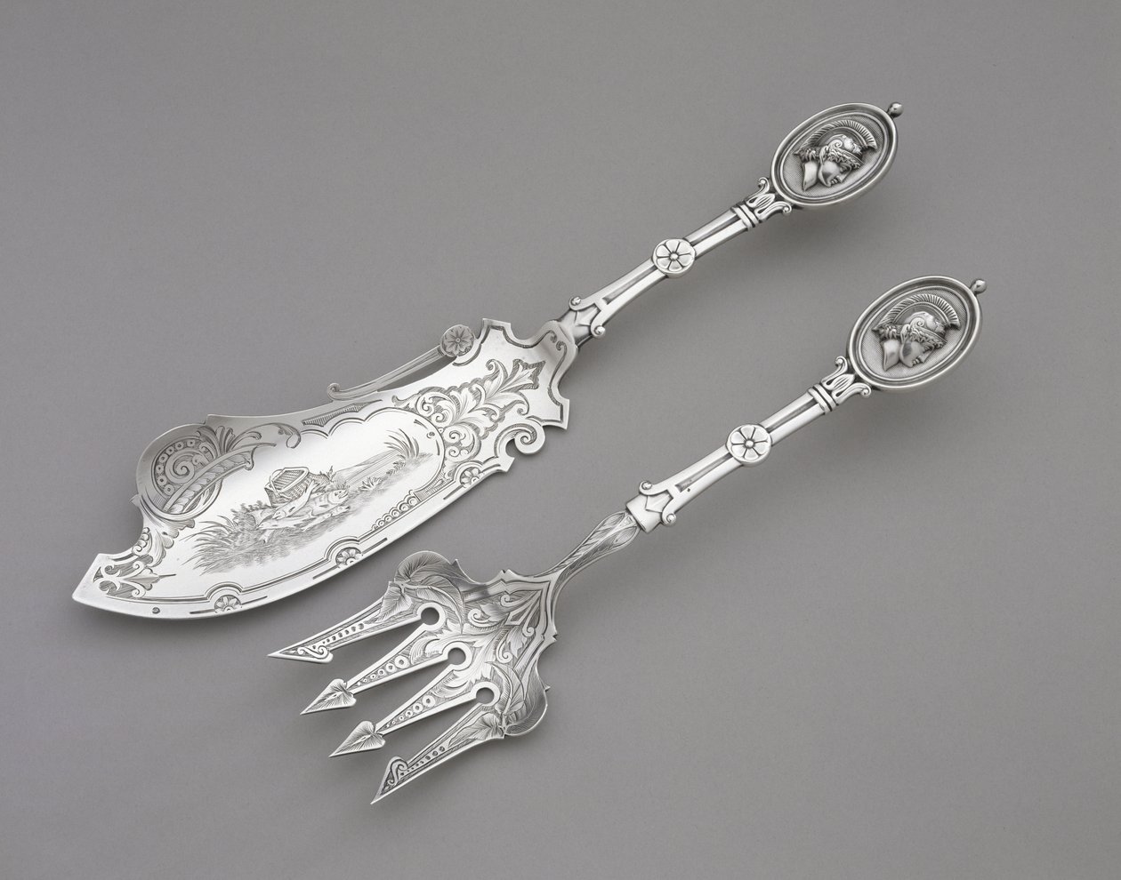 Forchetta e coltello da pesce, c. 1862-1870 da John R. Wendt