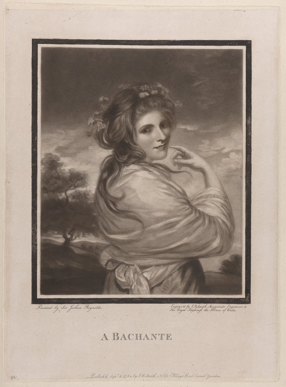 Una baccante (Emma Hart, poi Lady Hamilton) da John Raphael Smith
