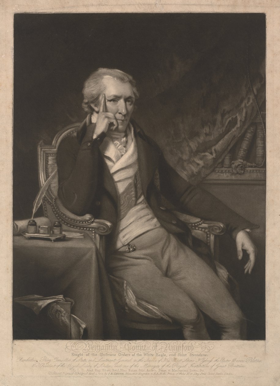 Benjamin Thompson, conte di Rumford da John Raphael Smith