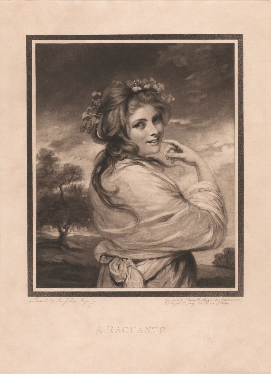 Emma Hart come baccante da John Raphael Smith