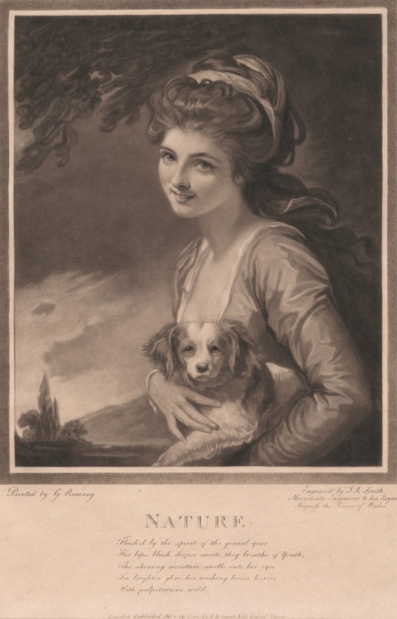 Lady Hamilton come «Natura» da John Raphael Smith