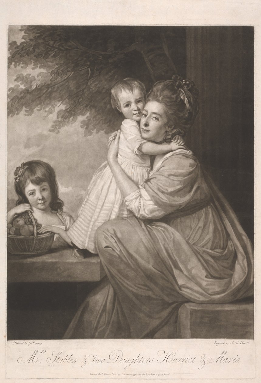 La signora Stables e le sue due figlie, Harriet e Maria da John Raphael Smith