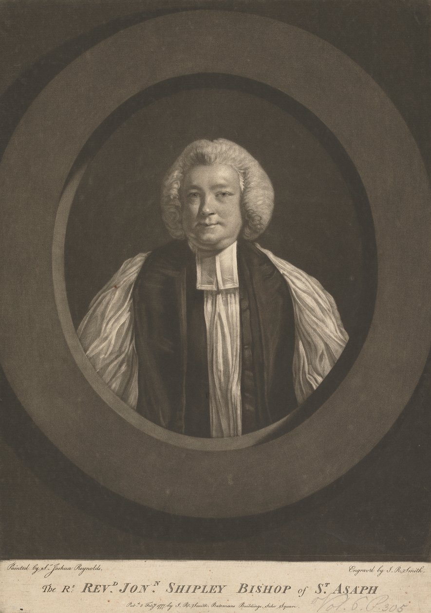 Reverendo Jonathan Shipley, Vescovo di St. Asaph da John Raphael Smith