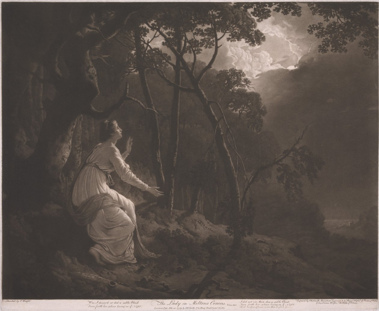 La dama nel Comus di Milton da John Raphael Smith