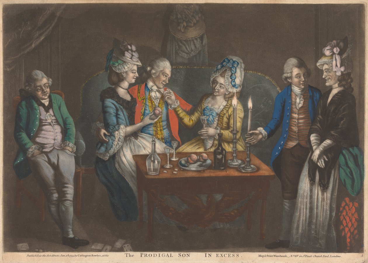 Il Figliol Prodigo in Eccesso (1 di 5) da John Raphael Smith