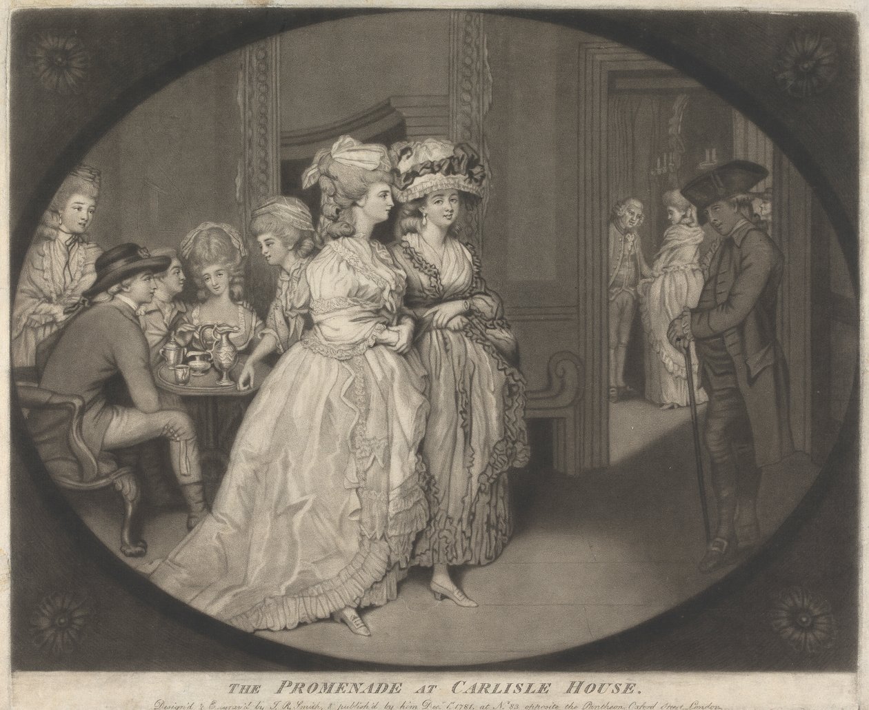La passeggiata a Carlisle House da John Raphael Smith