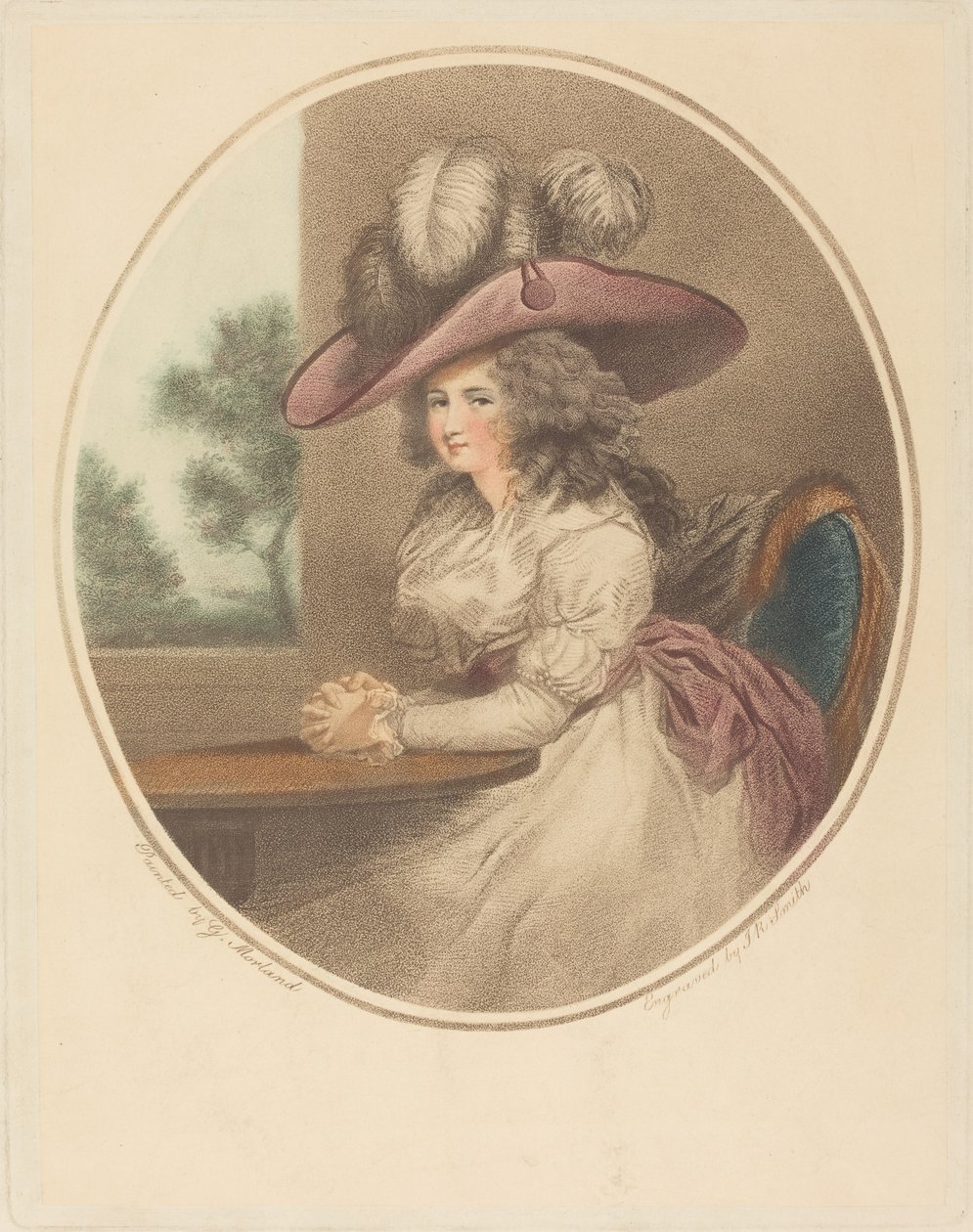 Anne Ward Morland (Delia in città) da John Raphael Smith after George Morland