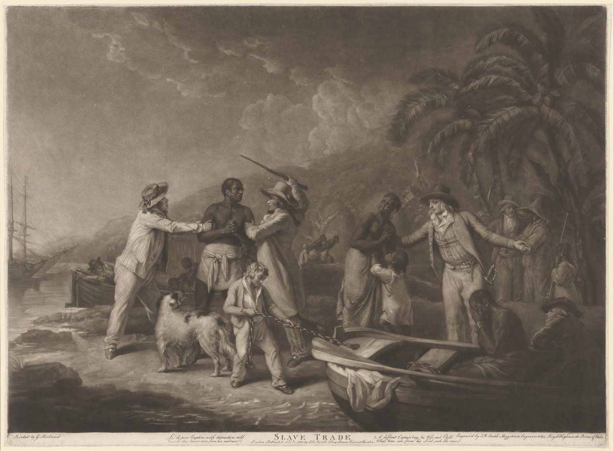 Commercio di schiavi da John Raphael Smith after George Morland