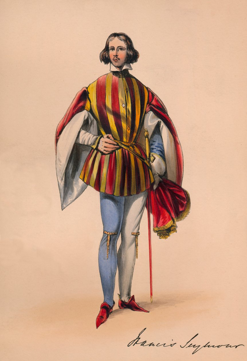 Francis Seymour in costume per il Bal Costumé della Regina Vittoria, 12 maggio 1842, 1843 da John Richard Coke Smyth