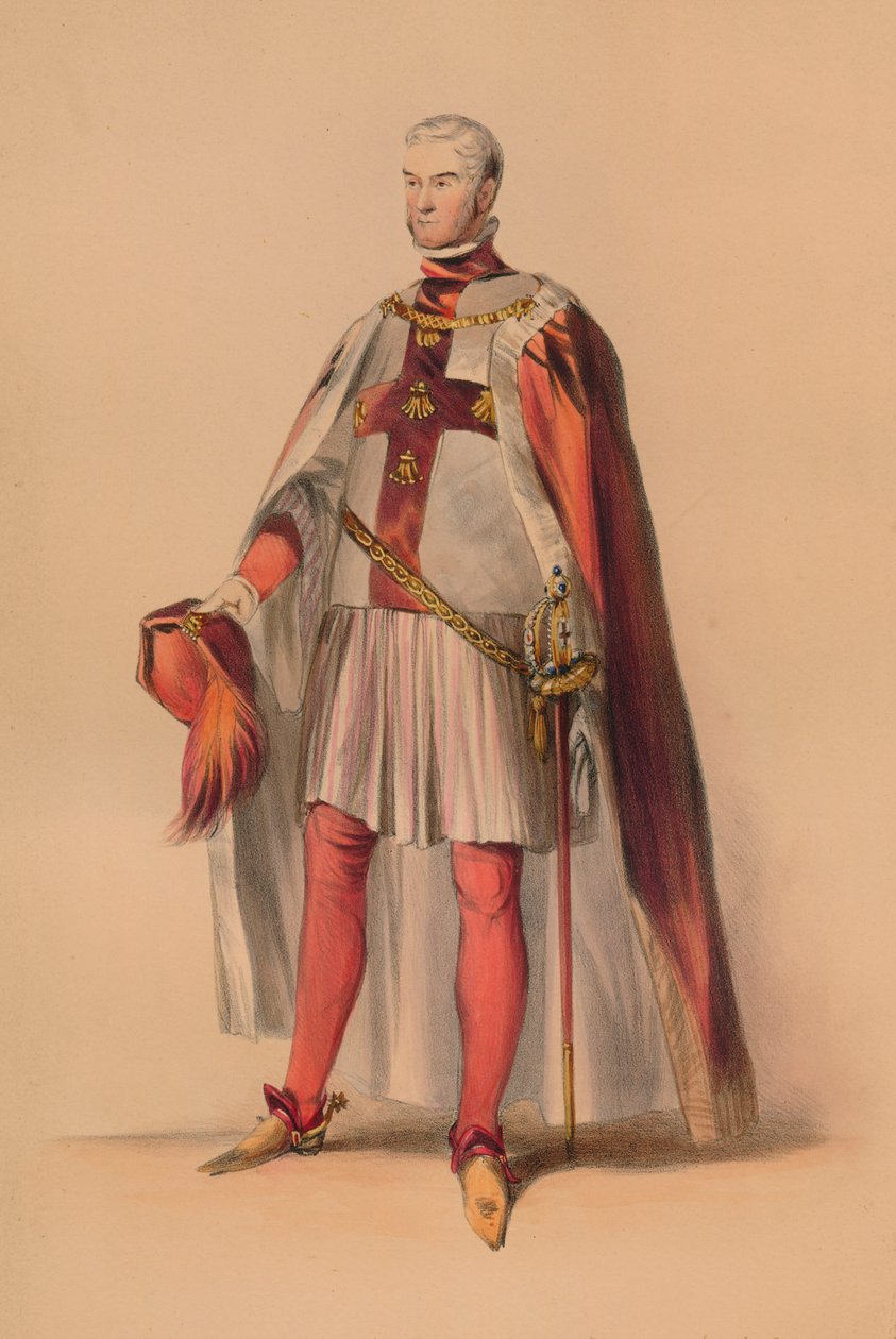 Ospite in costume per il Bal Costumé della Regina Vittoria, 12 maggio 1842, 1843 da John Richard Coke Smyth