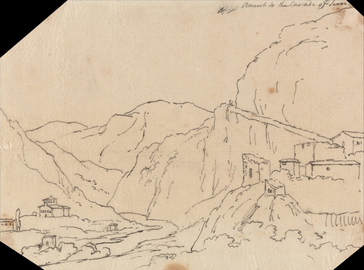 Salita alla Cascata di Terni da John Robert Cozens