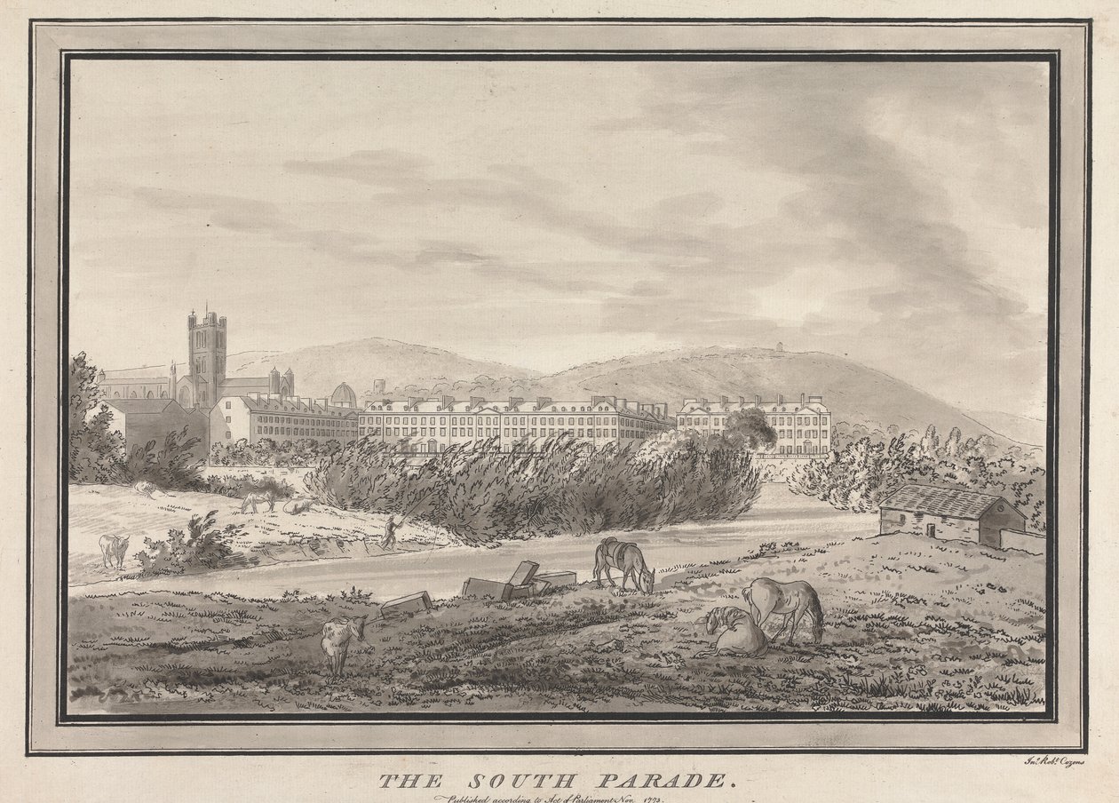 Bath: The South Parade da John Robert Cozens