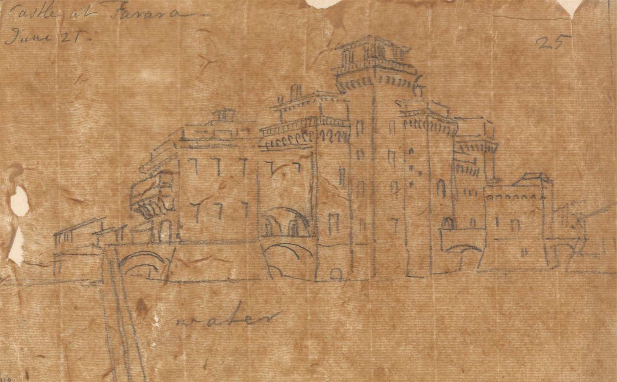 Castello a Ferrara, 21 giugno da John Robert Cozens
